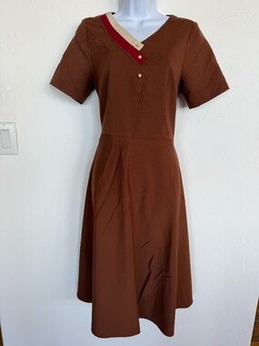 Colorblock 1950s Dress Party Retro Vintage Pinup